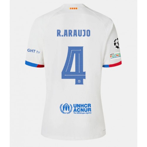 Fotbalové Dres Barcelona Ronald Araujo #4 Venkovní 2023-24 Krátký Rukáv